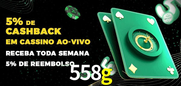 Promoções do cassino ao Vivo 558g